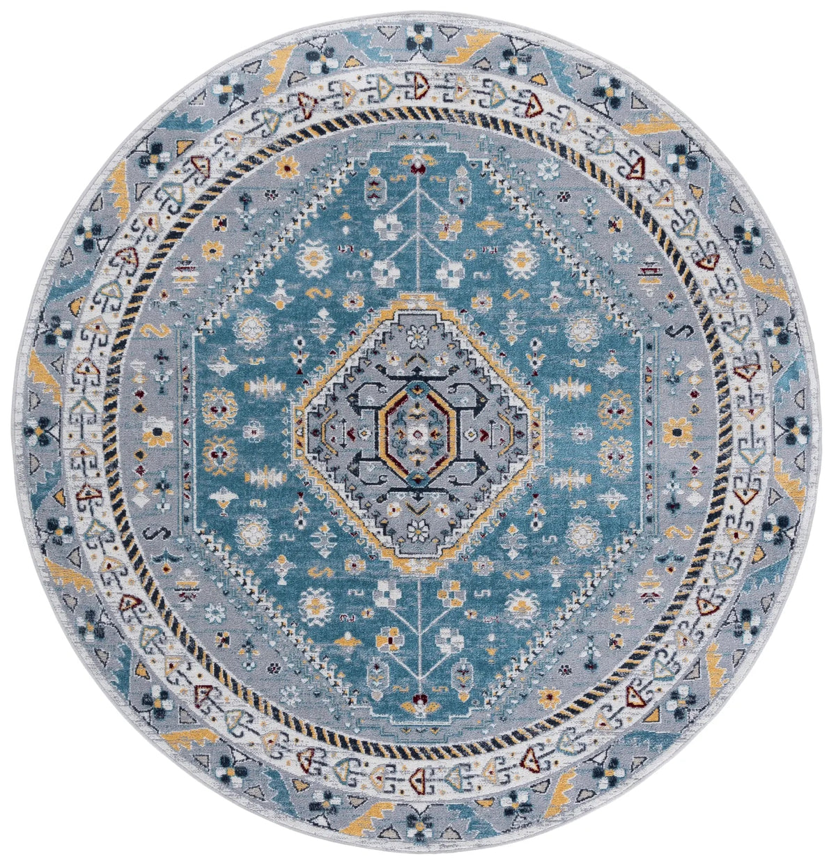 Safavieh Bayside 6'-7" x 6'-7" Rug in Blue / Grey