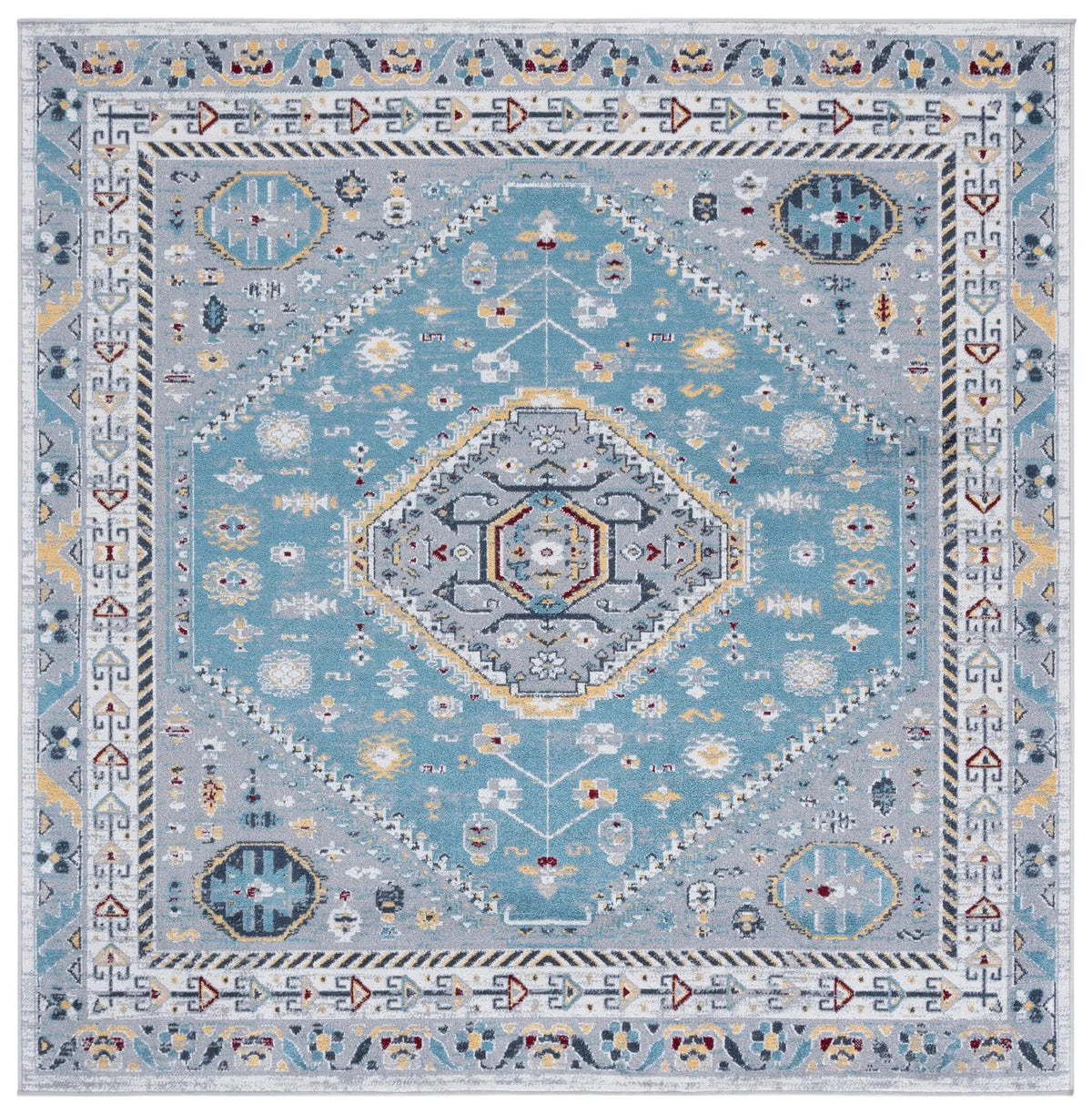Safavieh Bayside 6'-7" x 6'-7" Rug in Blue / Grey