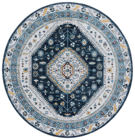 Safavieh Bayside 6'-7" x 6'-7" Rug in Navy / Blue