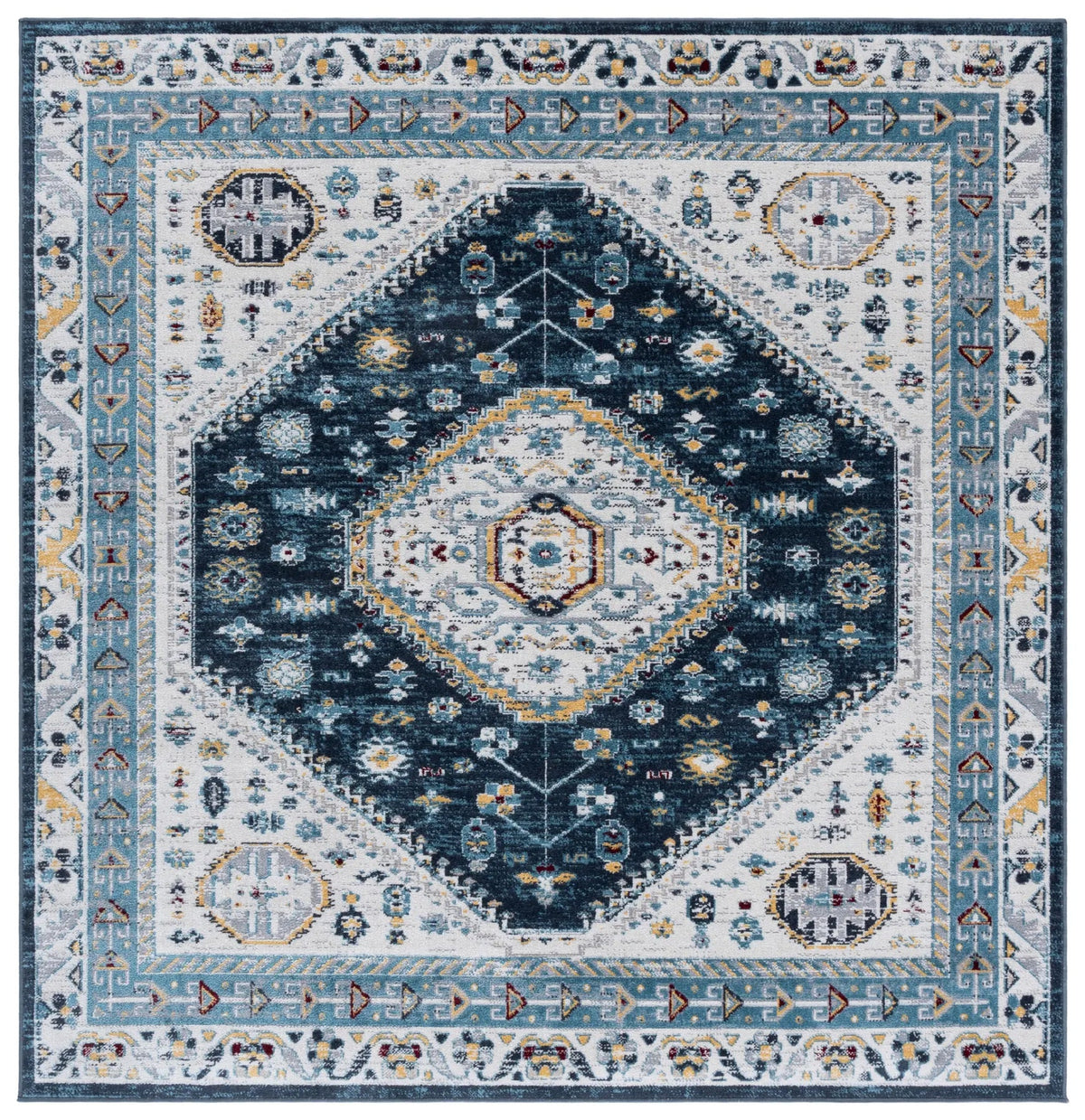 Safavieh Bayside 6'-7" x 6'-7" Rug in Navy / Blue