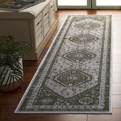 Safavieh Bayside 2'-2" x 8'-0" Rug in Green / Beige
