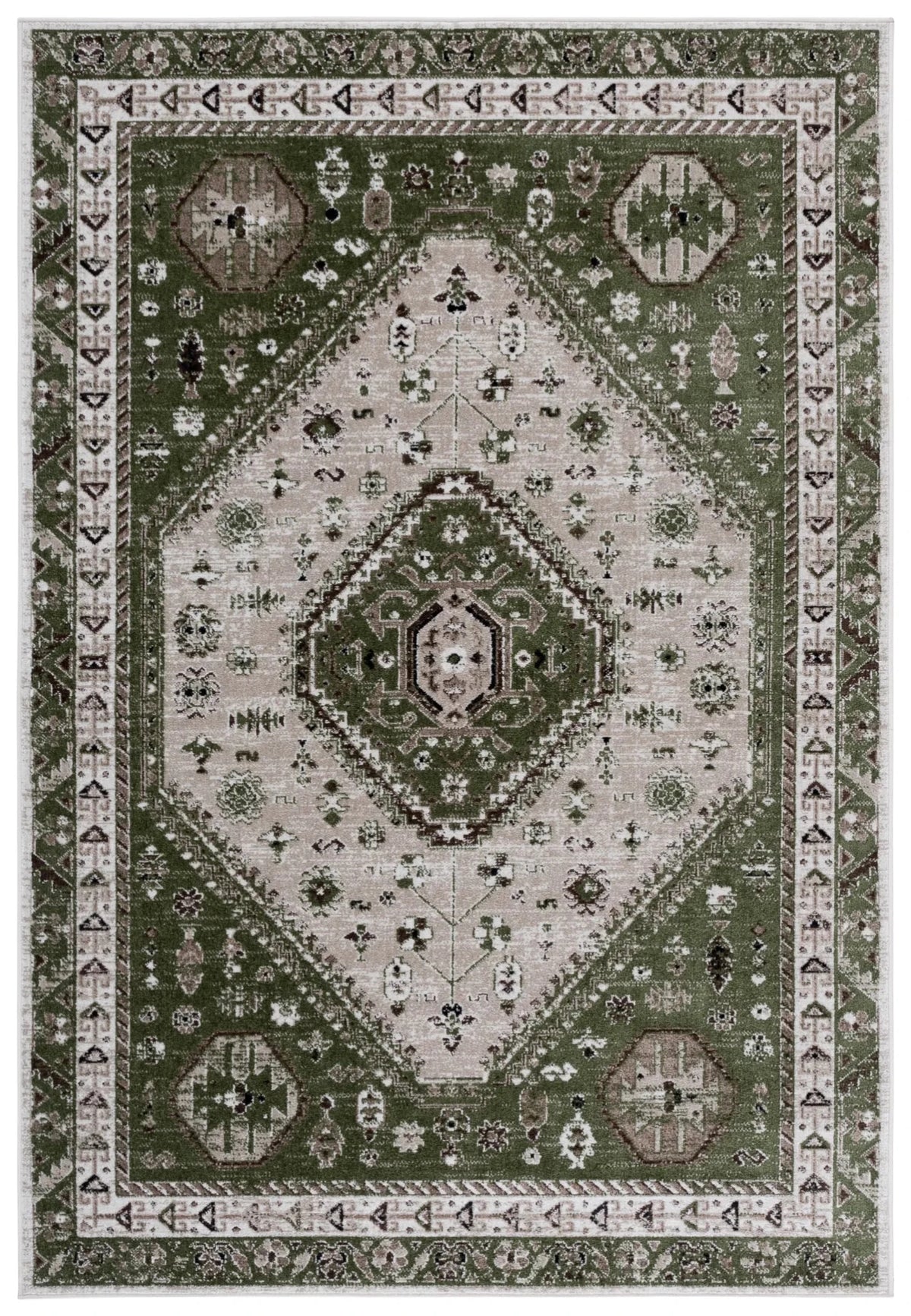 Safavieh Bayside 4'-0" x 6'-0" Rug in Green / Beige