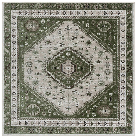 Safavieh Bayside 6'-7" x 6'-7" Rug in Green / Beige