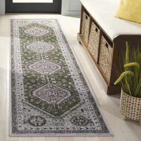 Safavieh Bayside 2'-2" x 8'-0" Rug in Green / Ivory