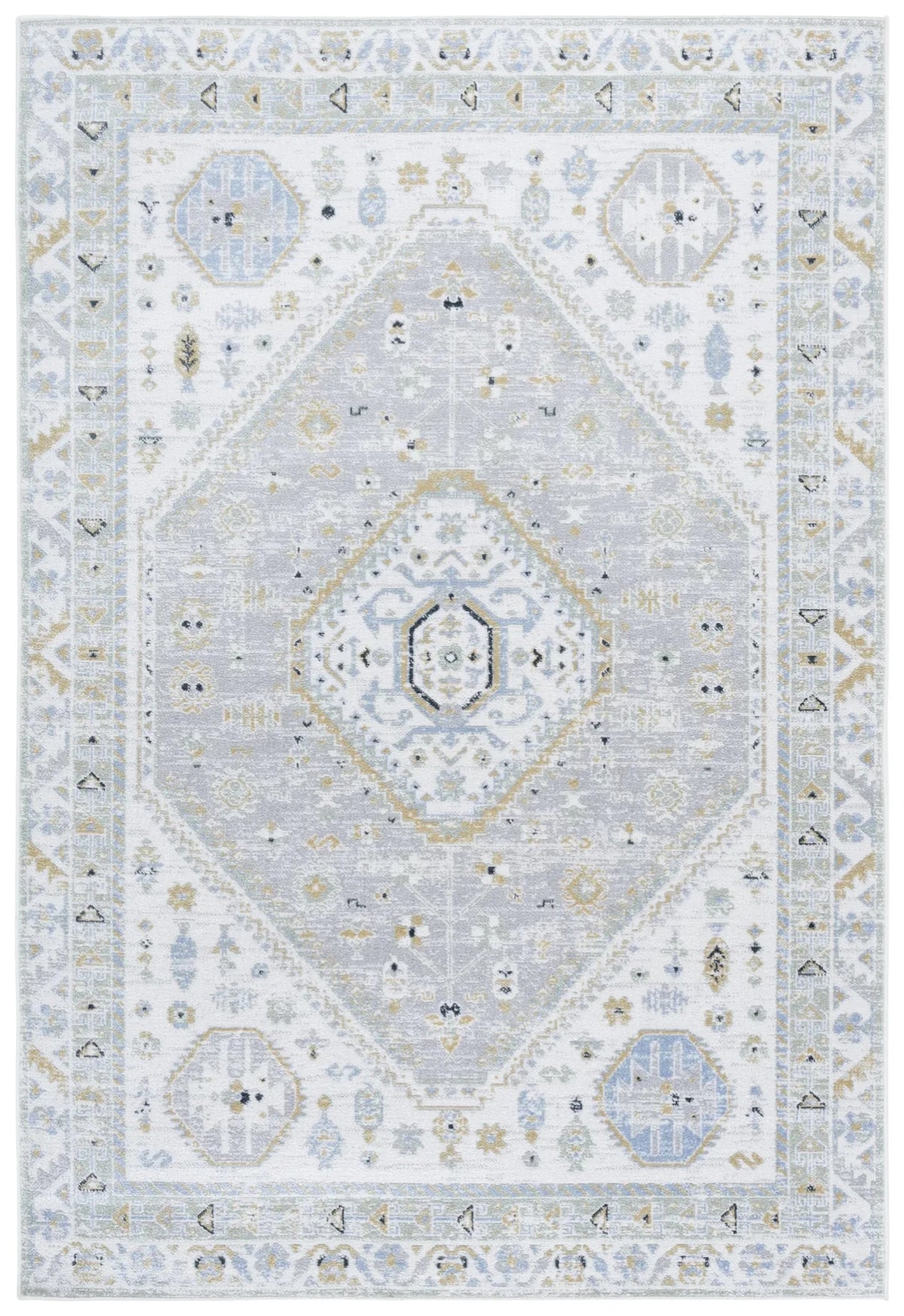 Safavieh Bayside 4'-0" x 6'-0" Rug in Green / Grey