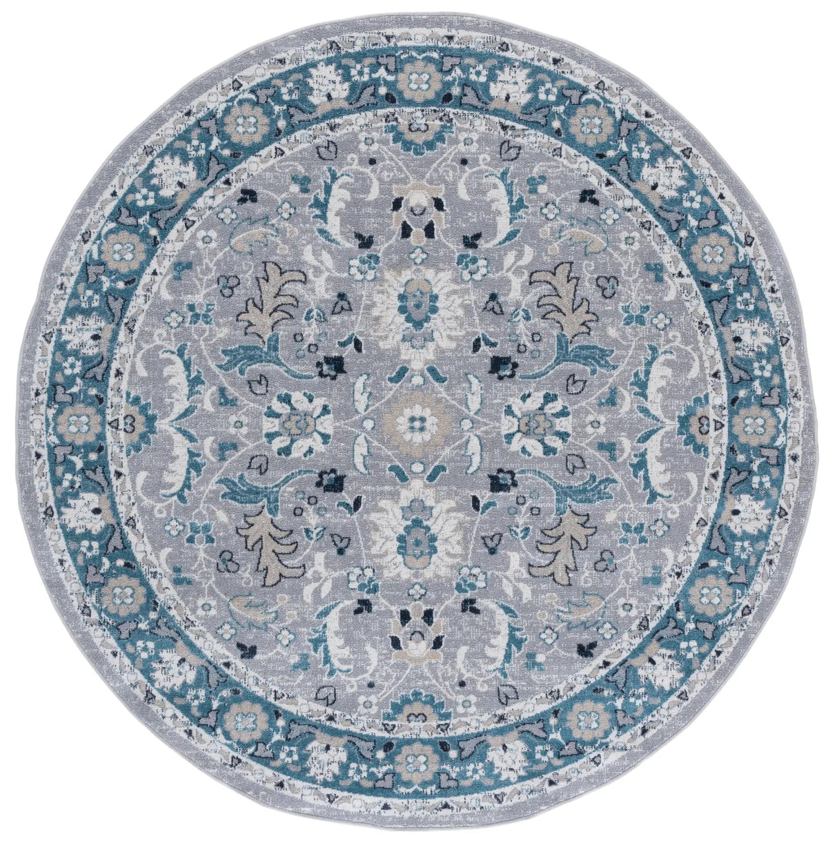 Safavieh Bayside 6'-7" x 6'-7" Rug in Blue / Grey