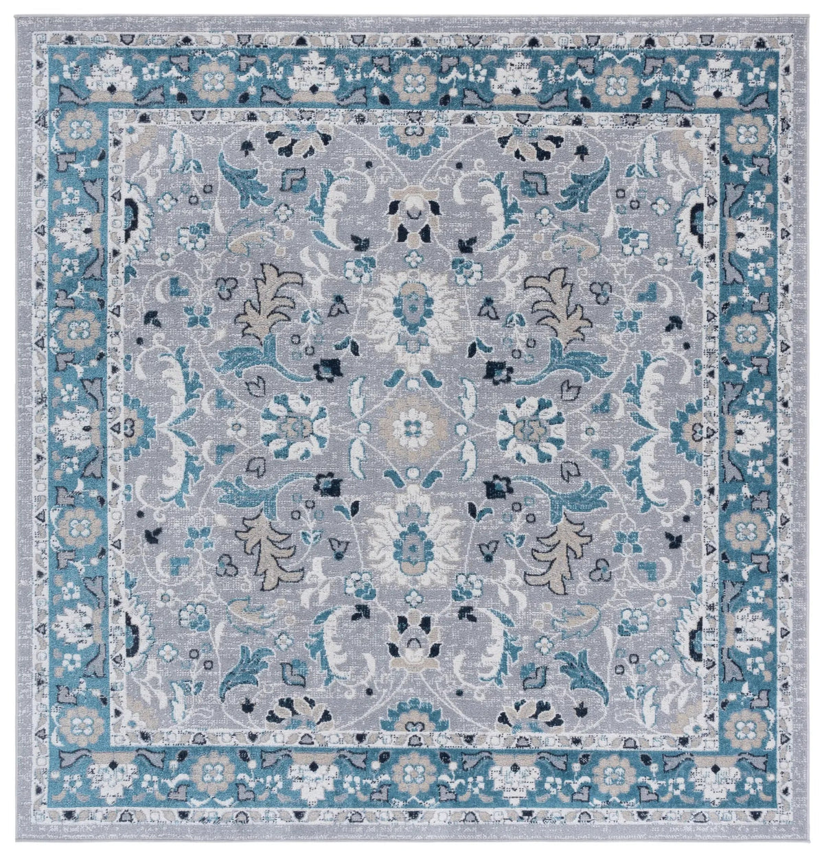 Safavieh Bayside 6'-7" x 6'-7" Rug in Blue / Grey
