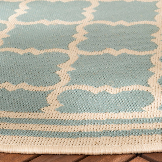 Safavieh Beach House Bhs121K Aqua/Cream Rugs.