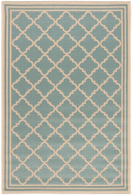 Safavieh Beach House Bhs121K Aqua/Cream Rugs.