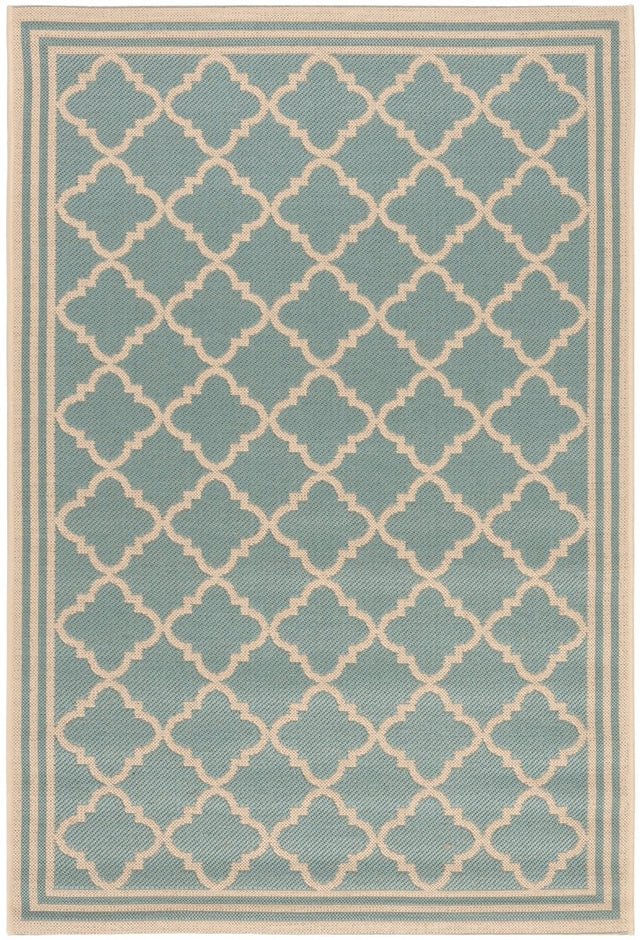 Safavieh Beach House Bhs121K Aqua/Cream Rugs.