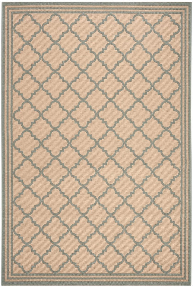 Safavieh Beach House Bhs121L Cream/Aqua Rugs.