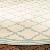 Safavieh Beach House Bhs121L Cream/Aqua Rugs.