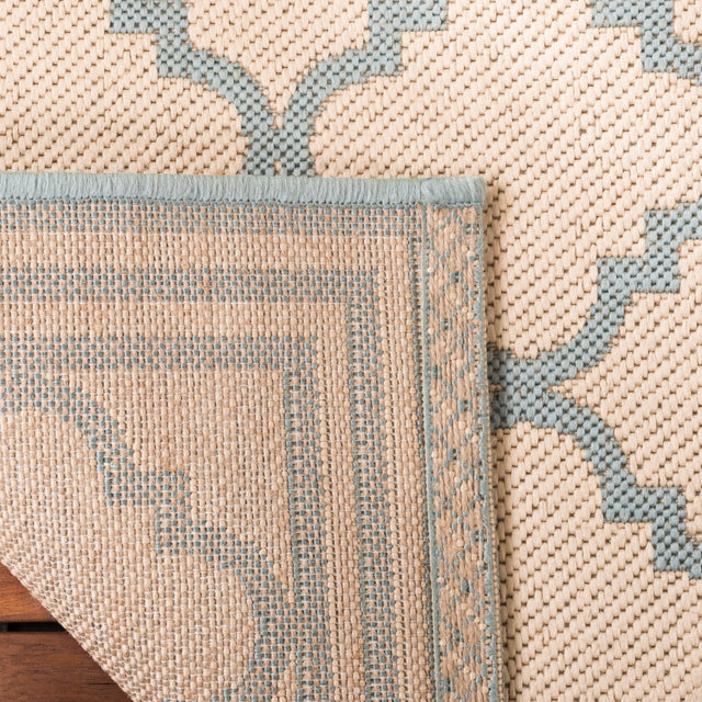 Safavieh Beach House Bhs121L Cream/Aqua Rugs.