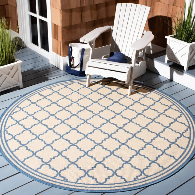 Safavieh Beach House Bhs121N Cream/Blue Rug.