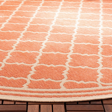 Safavieh Beach House Bhs121P Rust/Creme Rug.