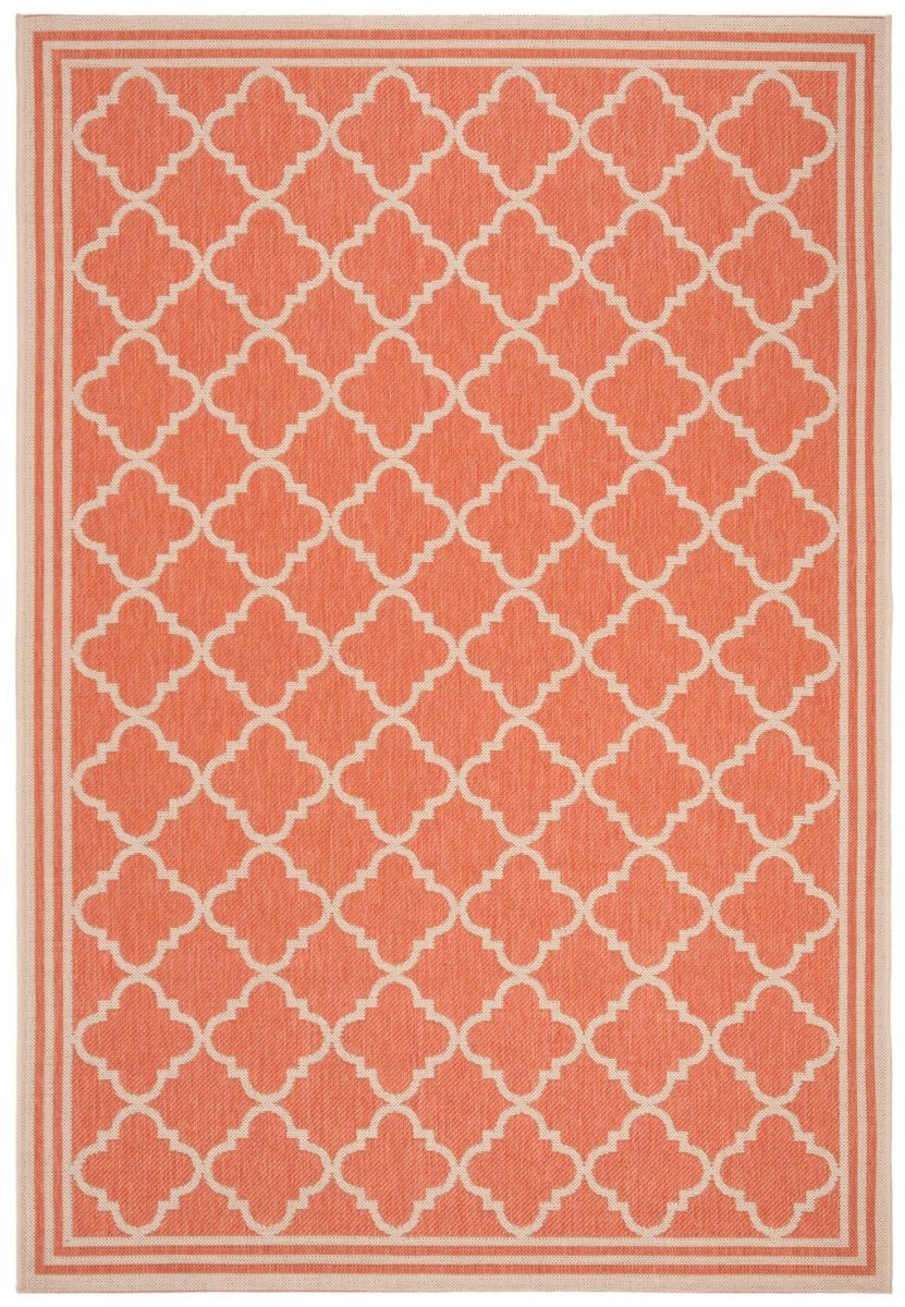 Safavieh Beach House Bhs121P Rust/Creme Rug.