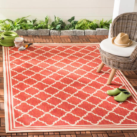 Safavieh Beach House Bhs121Q Red/Creme Rugs.