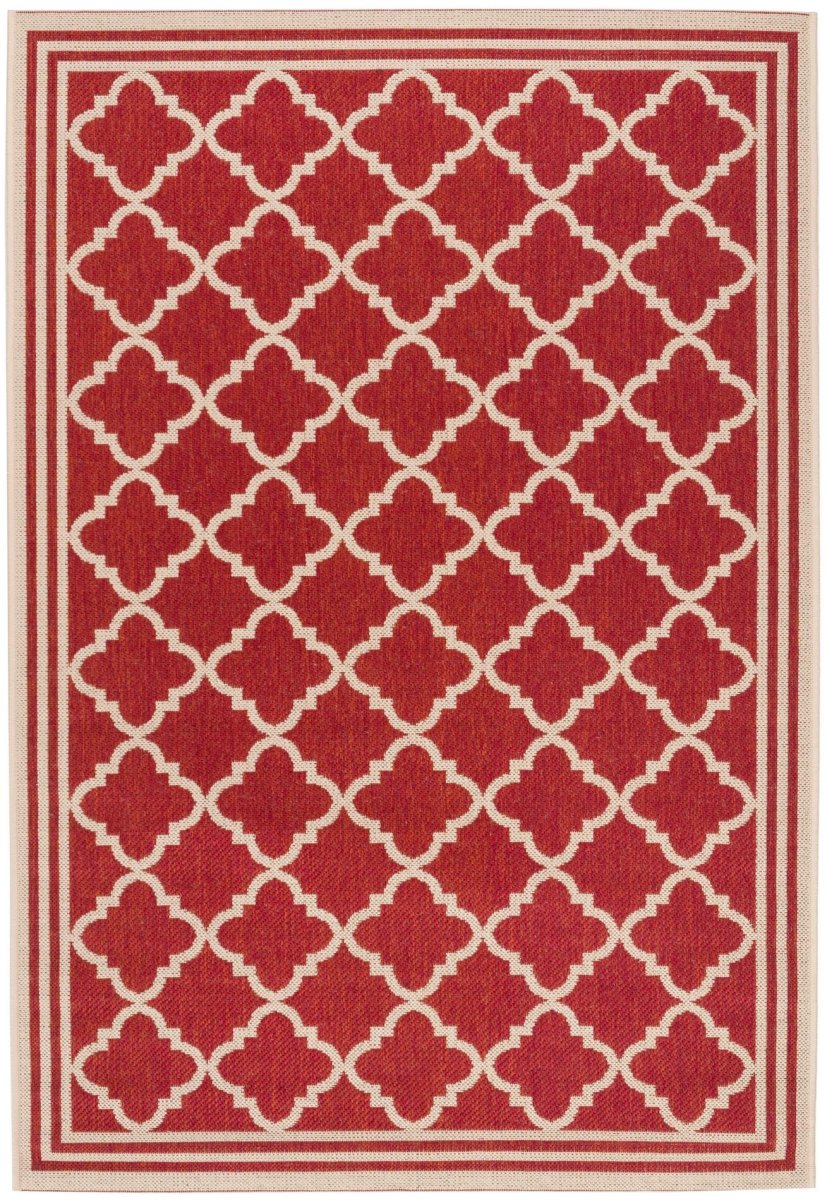 Safavieh Beach House Bhs121Q Red/Creme Rugs.