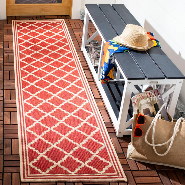 Safavieh Beach House Bhs121Q Red/Creme Rugs.