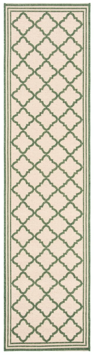 Safavieh Beach House Bhs121W Cream/Green Rug.