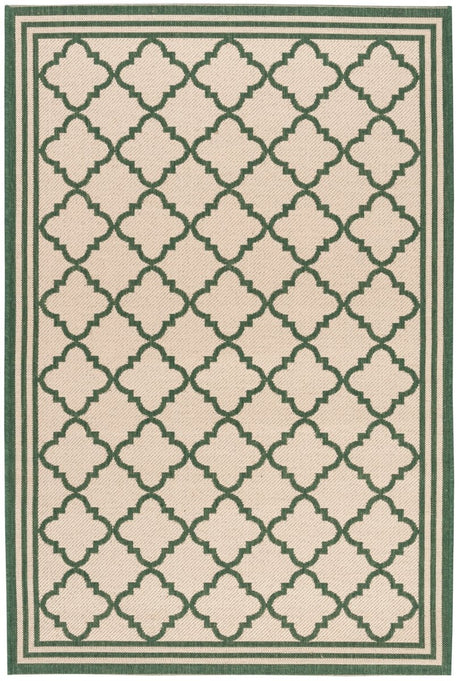 Safavieh Beach House Bhs121W Cream/Green Rug.