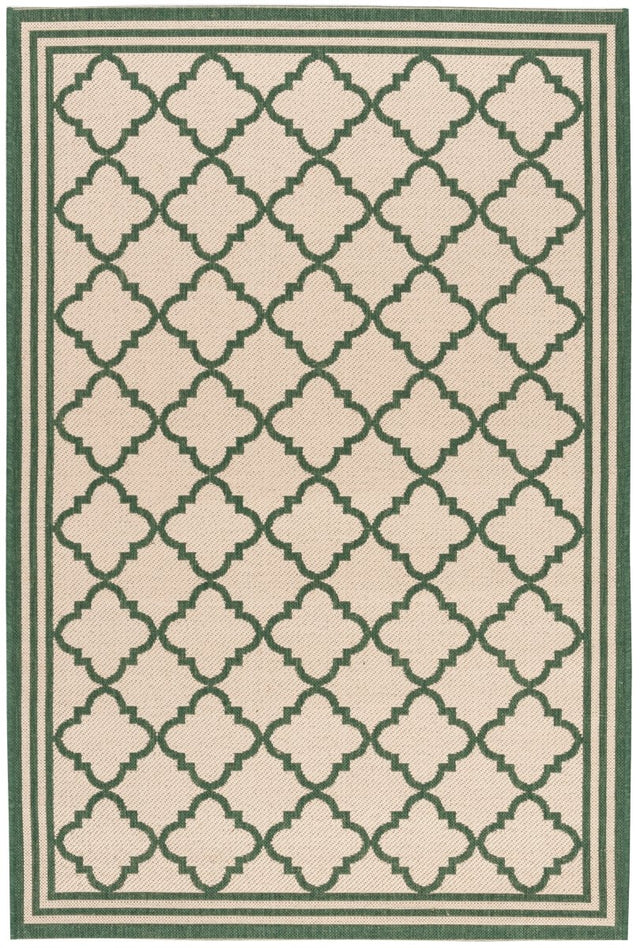 Safavieh Beach House Bhs121W Cream/Green Rug.