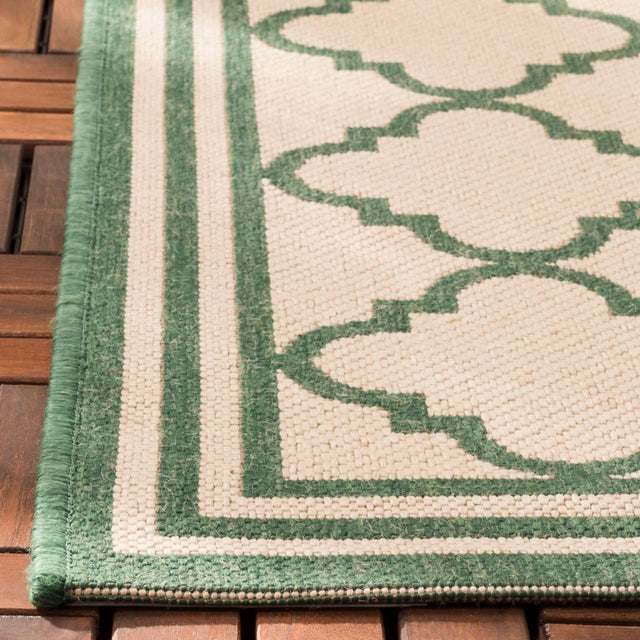 Safavieh Beach House Bhs121W Cream/Green Rug.