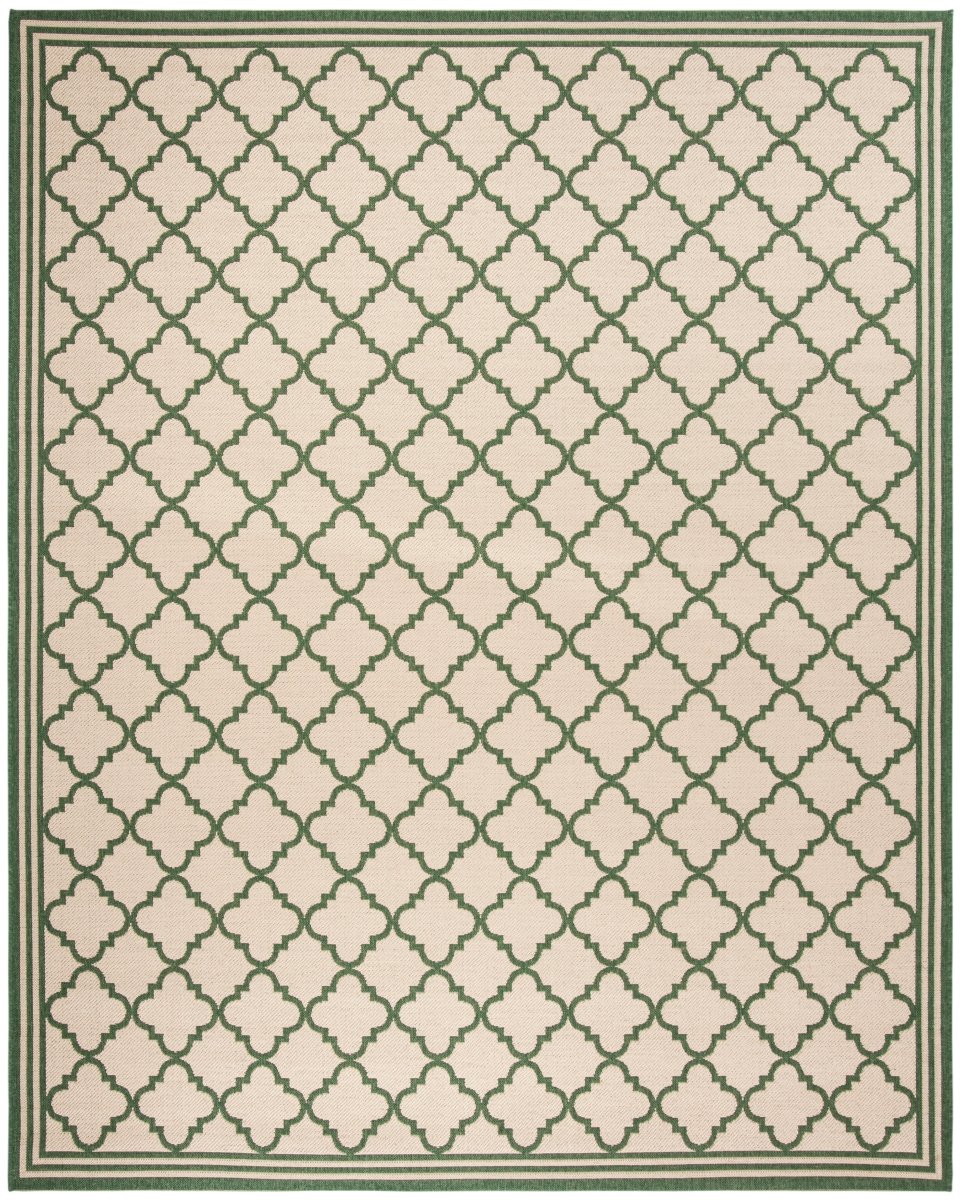 Safavieh Beach House Bhs121W Cream/Green Rug.