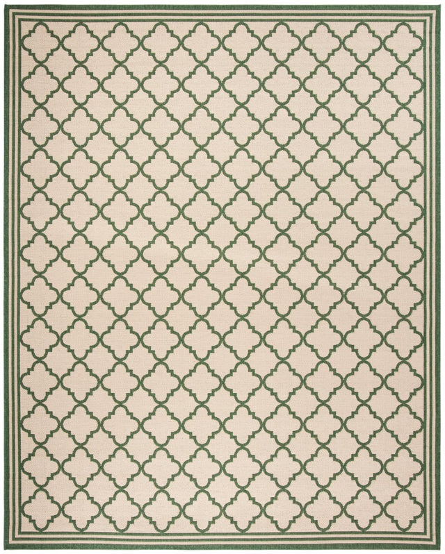 Safavieh Beach House Bhs121W Cream/Green Rug.