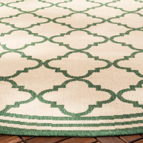 Safavieh Beach House Bhs121W Cream/Green Rug.