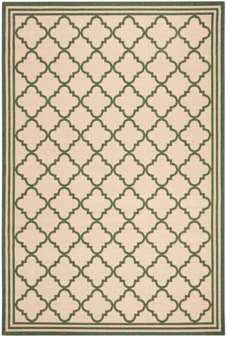 Safavieh Beach House Bhs121W Cream/Green Rug.