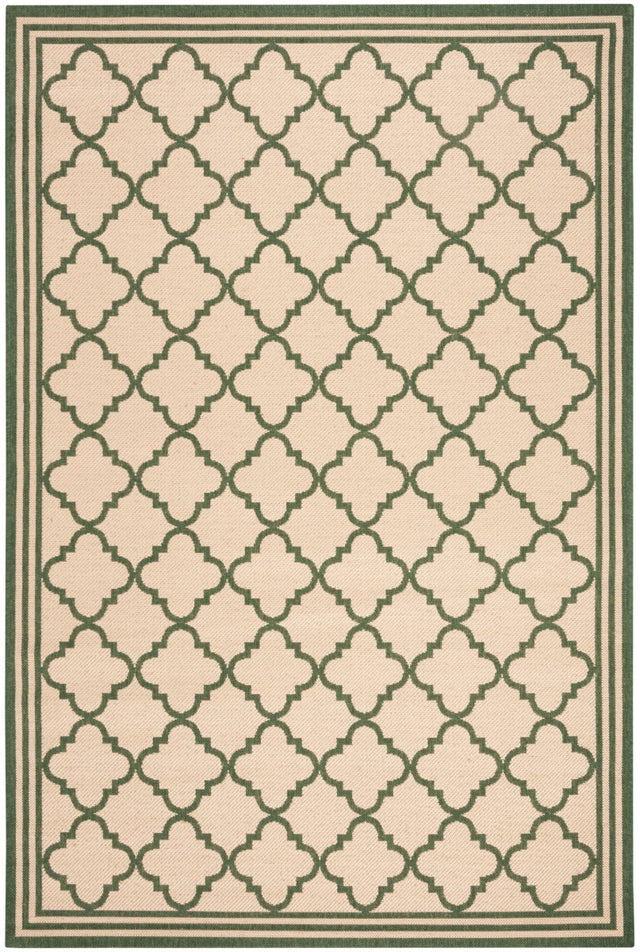 Safavieh Beach House Bhs121W Cream/Green Rug.