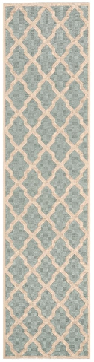 Safavieh Beach House Bhs122K Aqua/Cream Rugs.