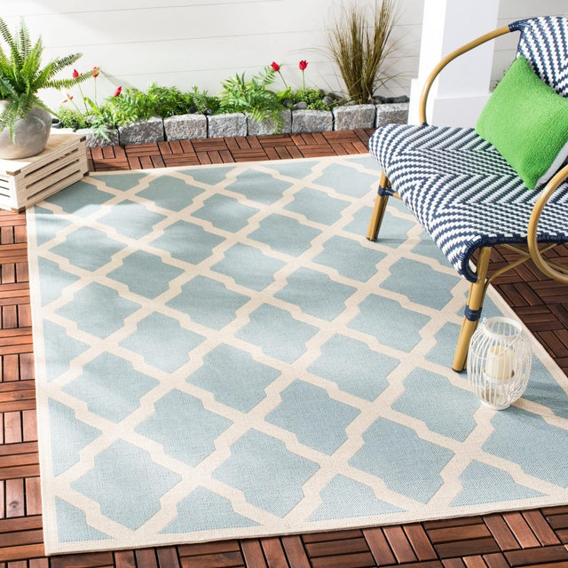 Safavieh Beach House Bhs122K Aqua/Cream Rugs.