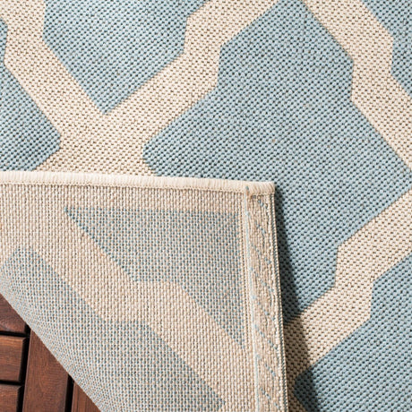 Safavieh Beach House Bhs122K Aqua/Cream Rugs.