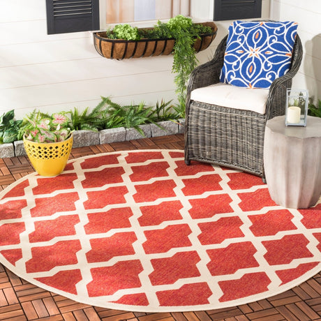 Safavieh Beach House Bhs122Q Red/Creme Rug.