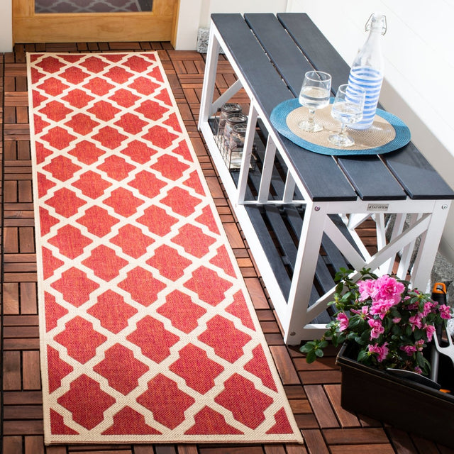 Safavieh Beach House Bhs122Q Red/Creme Rug.