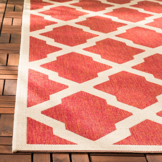 Safavieh Beach House Bhs122Q Red/Creme Rug.