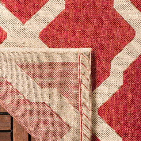 Safavieh Beach House Bhs122Q Red/Creme Rug.