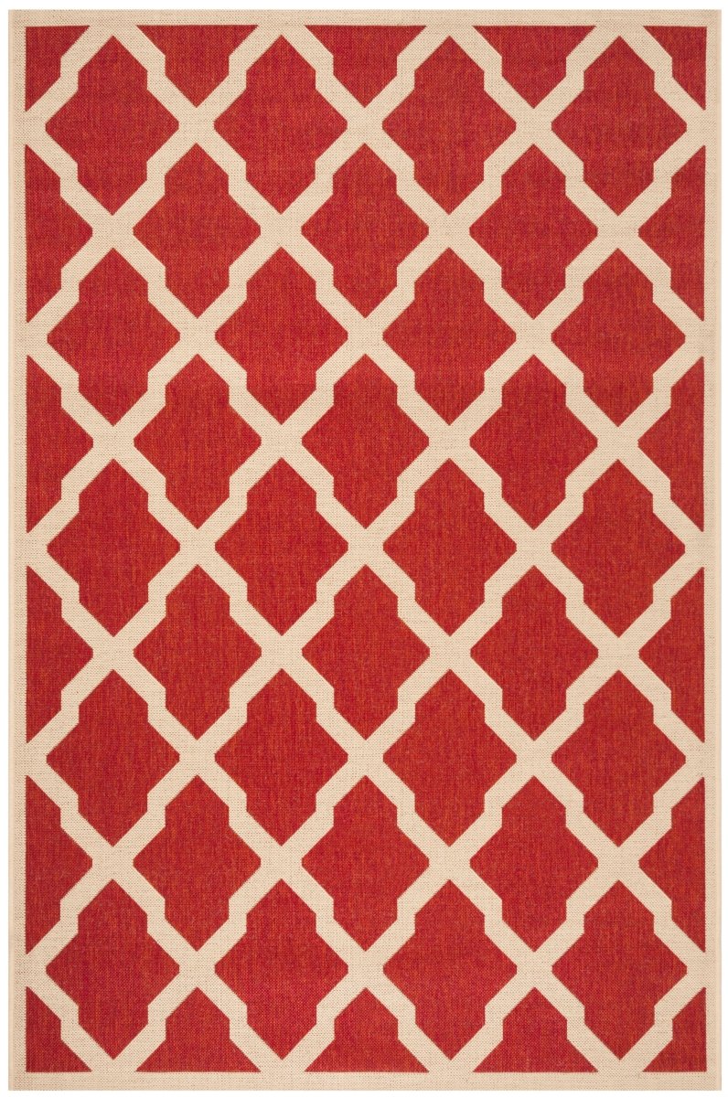 Safavieh Beach House Bhs122Q Red/Creme Rug.