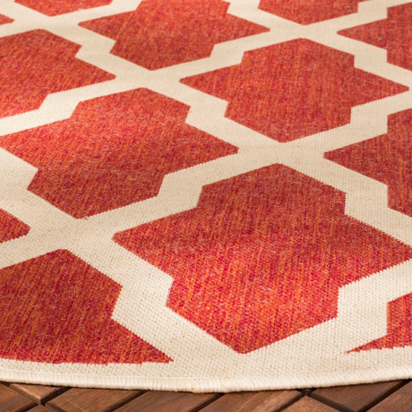 Safavieh Beach House Bhs122Q Red/Creme Rug.