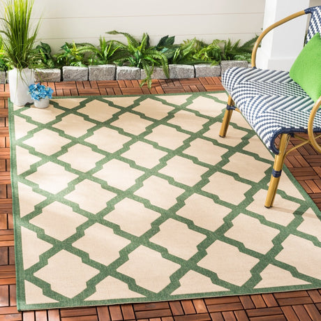 Safavieh Beach House Bhs122W Cream/Green Rugs.