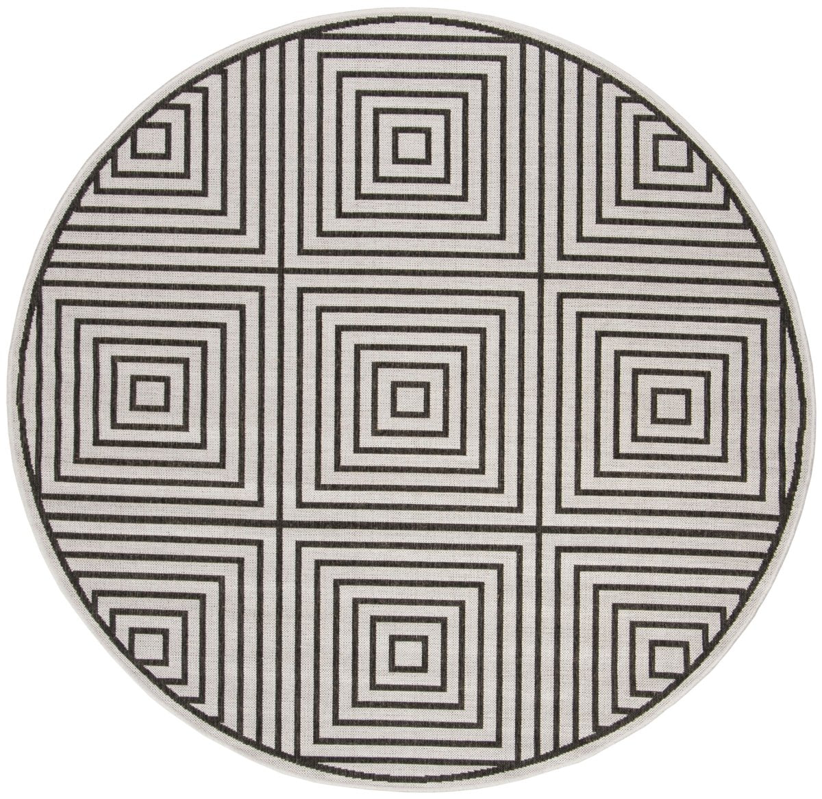Safavieh Beach House Bhs123A Light Grey/Charcoal Rug.