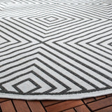Safavieh Beach House Bhs123A Light Grey/Charcoal Rug.