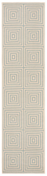 Safavieh Beach House Bhs123L Cream/Aqua Rugs.