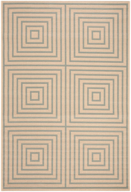 Safavieh Beach House Bhs123L Cream/Aqua Rugs.