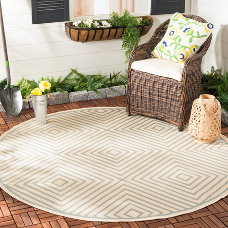 Safavieh Beach House Bhs123L Cream/Aqua Rugs.