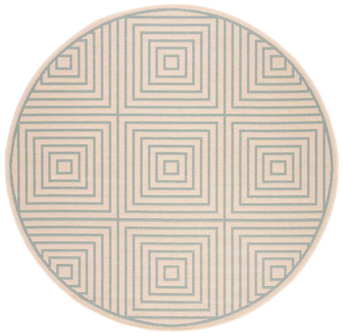 Safavieh Beach House Bhs123L Cream/Aqua Rugs.