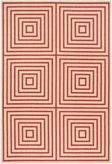 Safavieh Beach House Bhs123Q Red/Creme Rugs.
