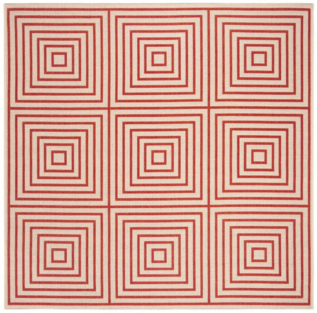 Safavieh Beach House Bhs123Q Red/Creme Rugs.